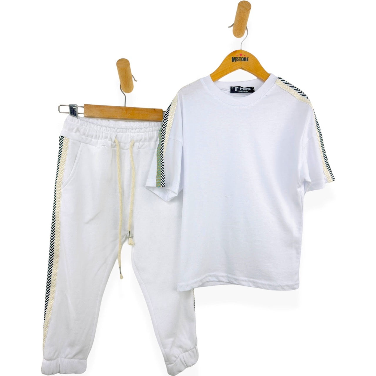 Pantalone Tuta Cotone Con Applicazione