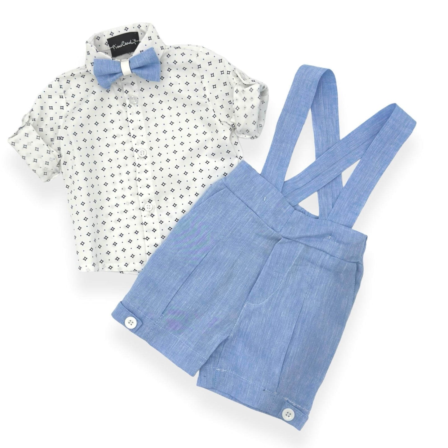 Salopette in Lino Neonato