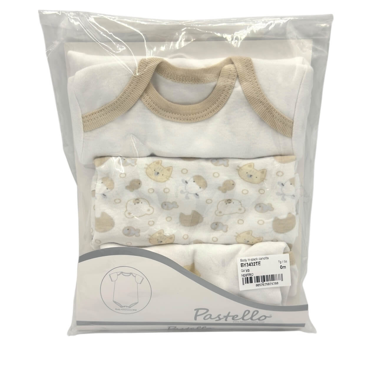 3 Body 100% Cotone Pastello