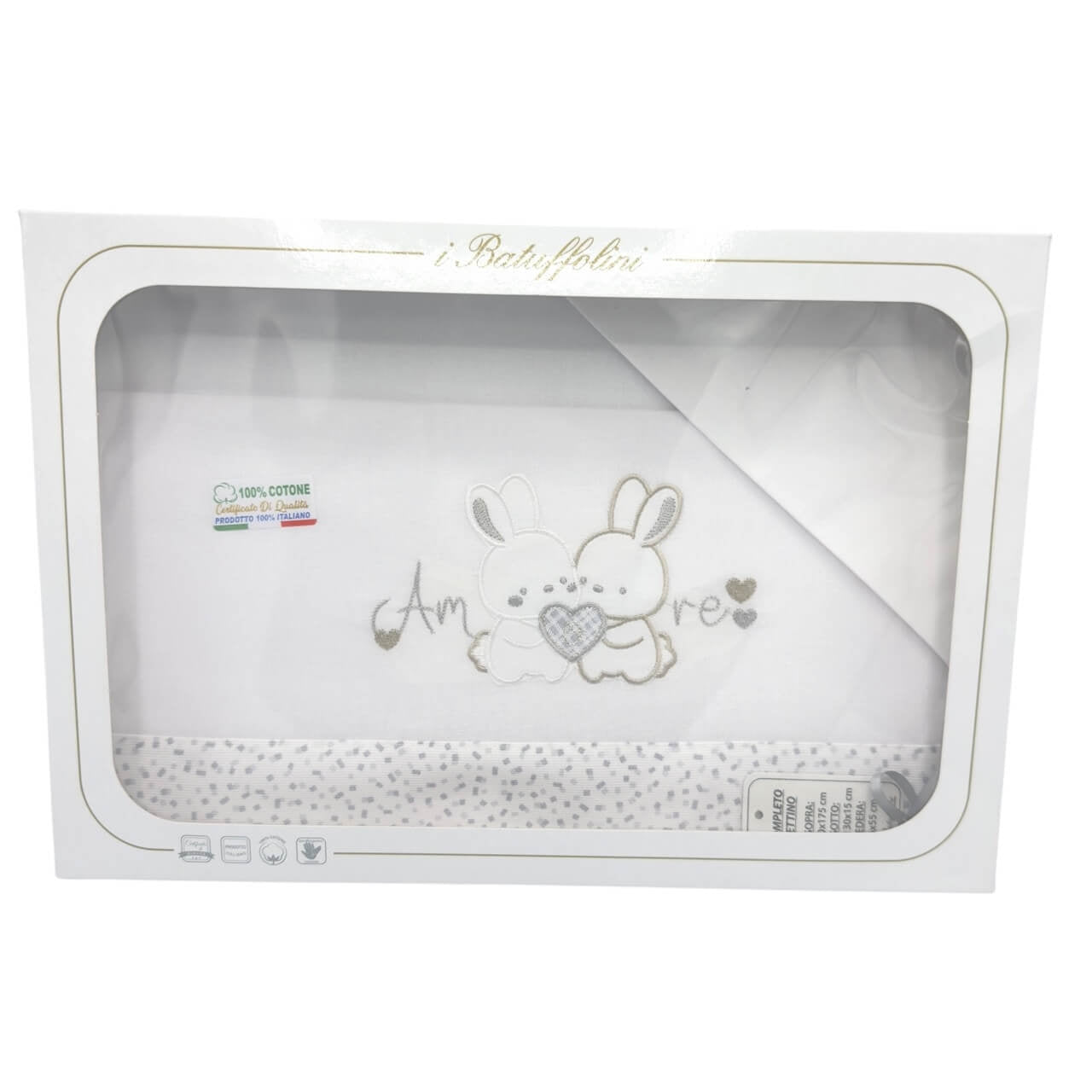 Completo Culla/Lettino Batuffolini 100% Cotone