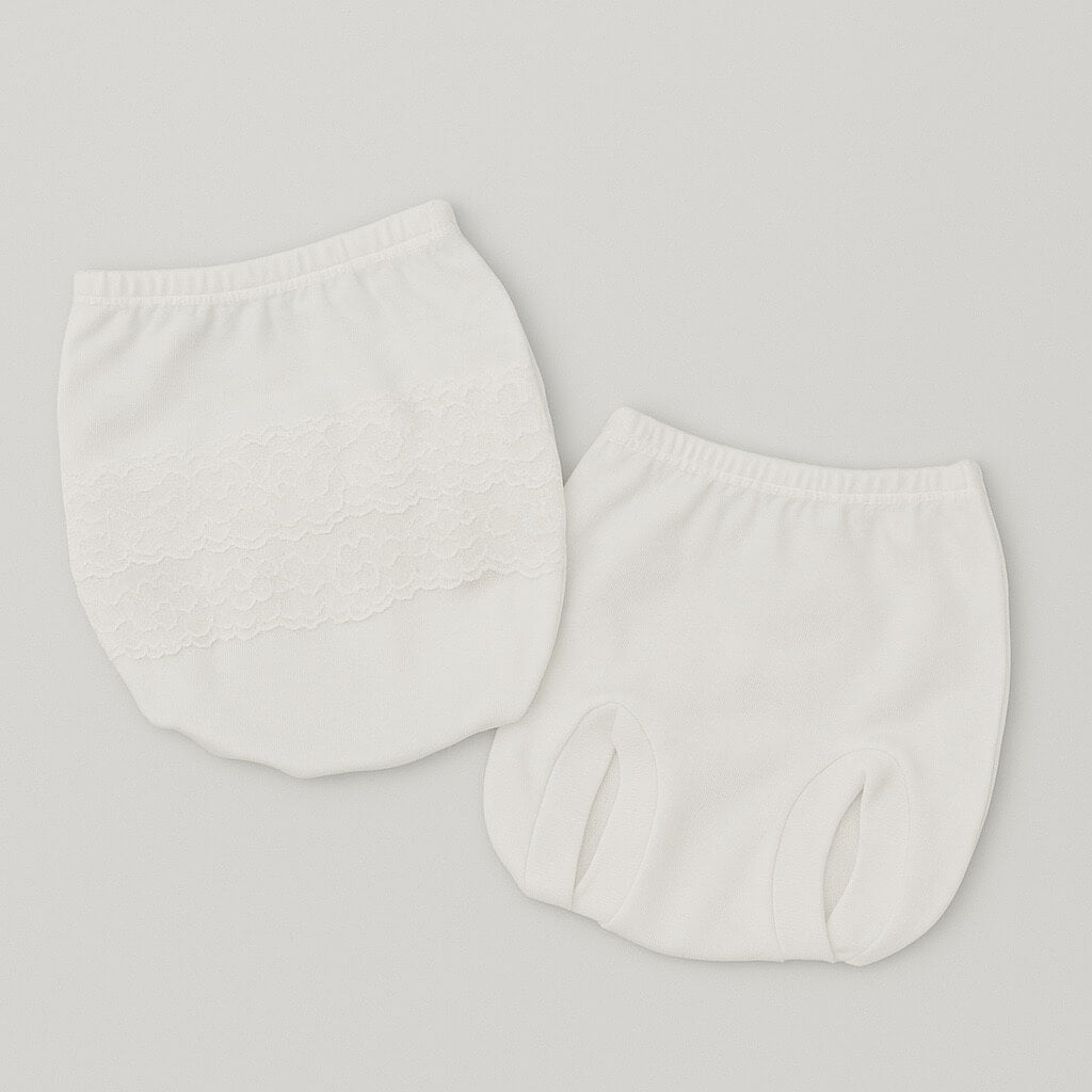 3 Mutandine in Cotone Merlettata