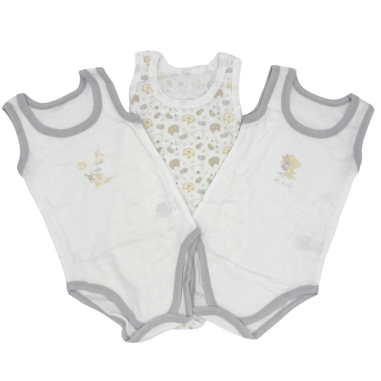 3 Body Canotta 100% Cotone Pastello