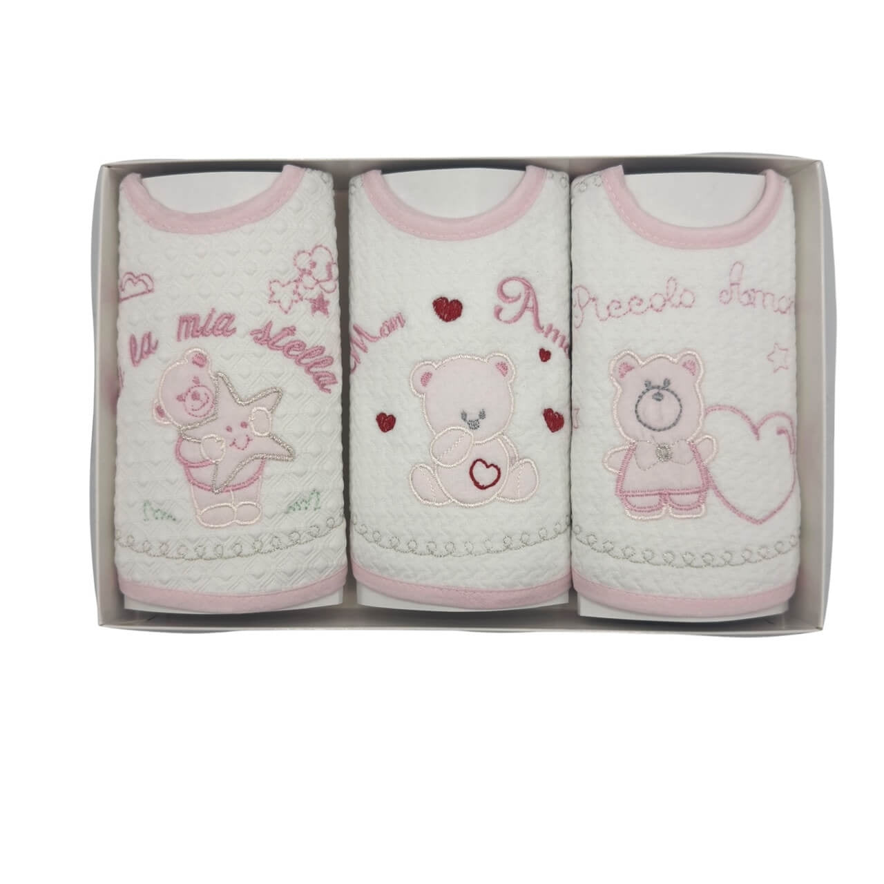 3 Bavette Ricamate Irge con Laccetti