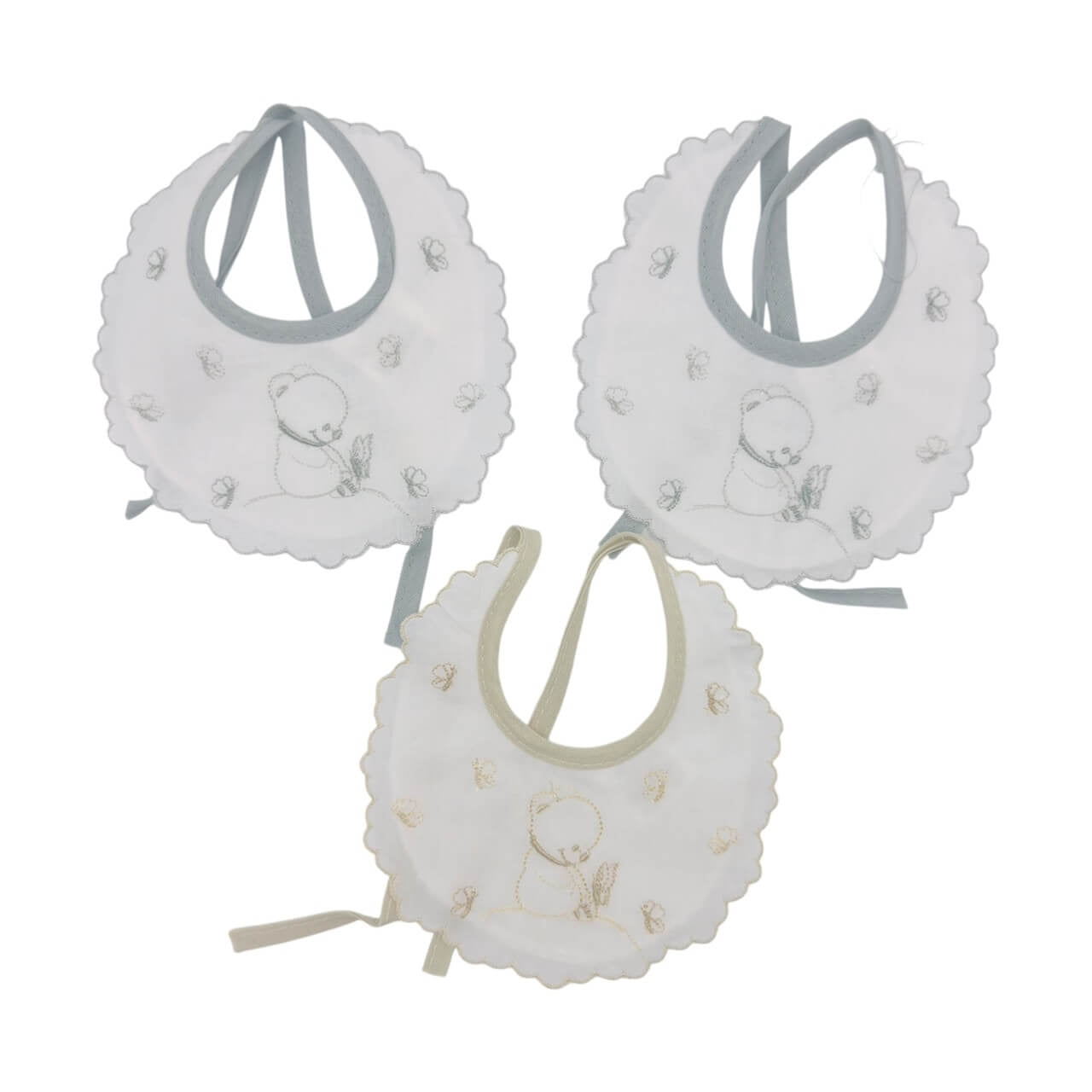 3 Bavette Ricamate Irge con Laccetti