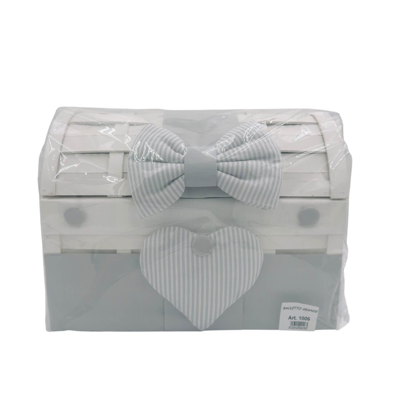 Bauletto Nascita con Fiocco e Cuore Decorativo