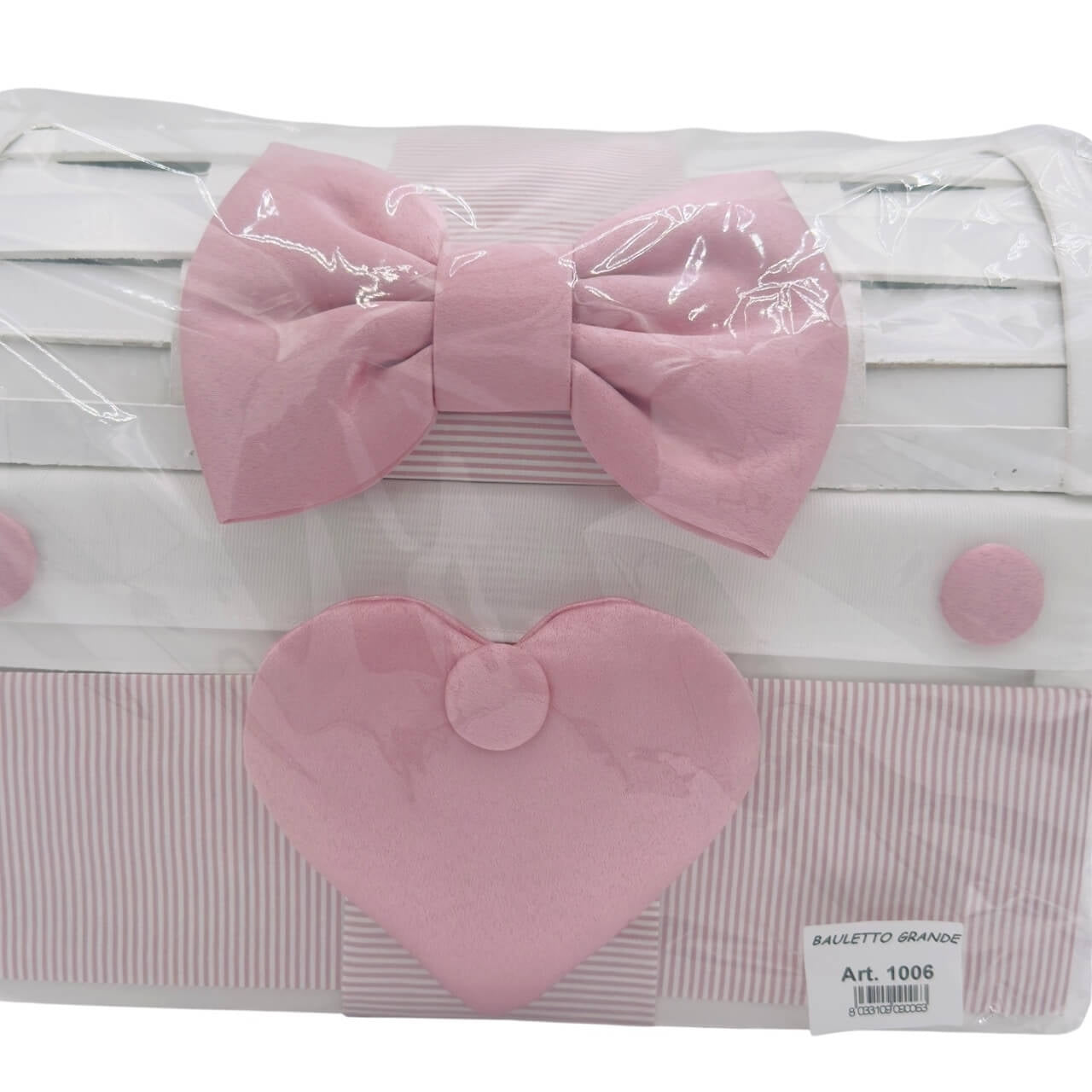 Bauletto Nascita con Fiocco e Cuore Decorativo