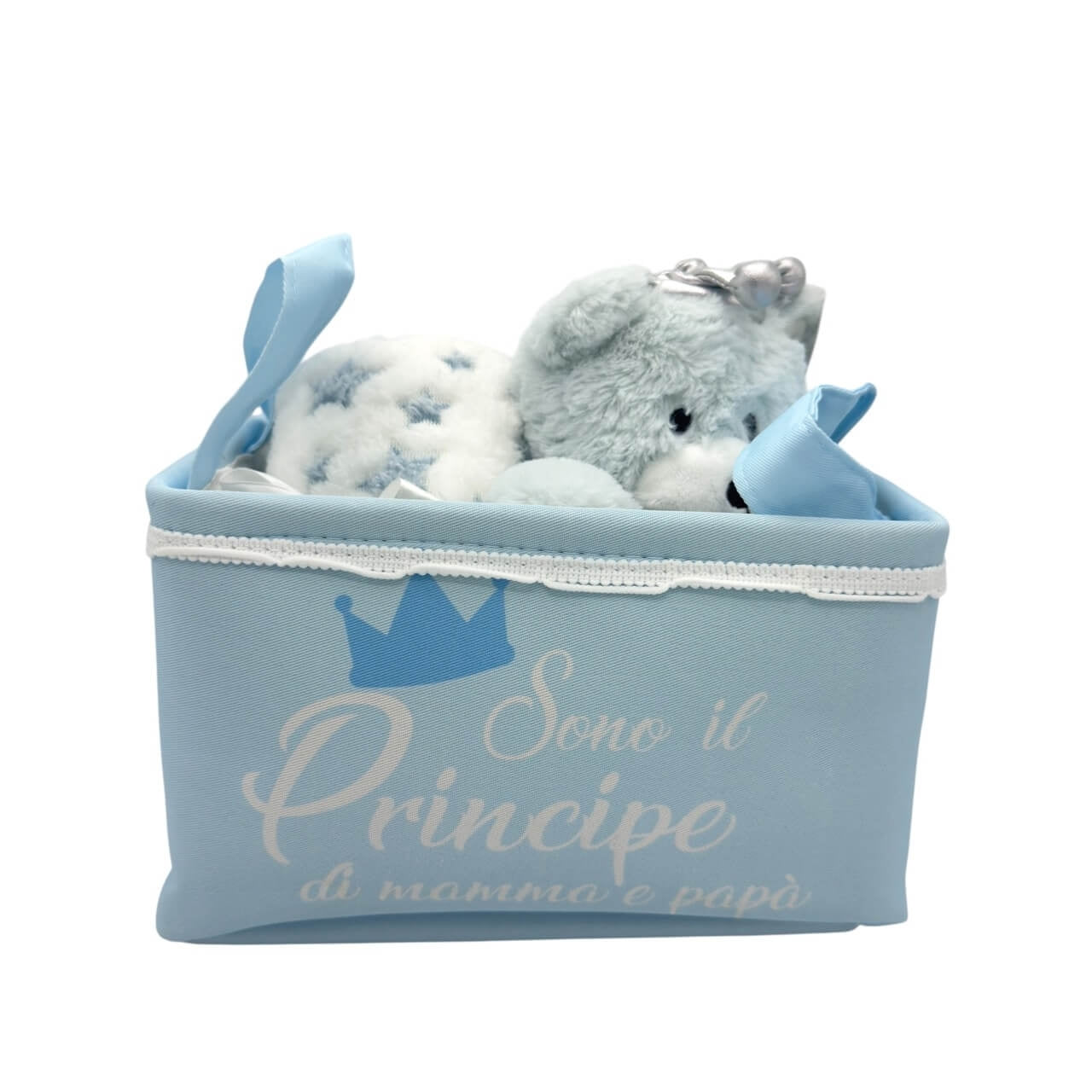 Cesto Plaid Passeggino 70x90 cm Con Pupazzo