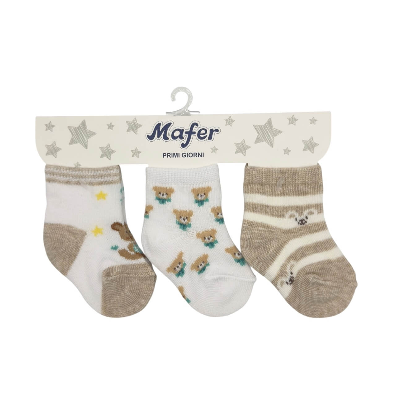 Tris Calzini Caldo Cotone 0/3 Mesi