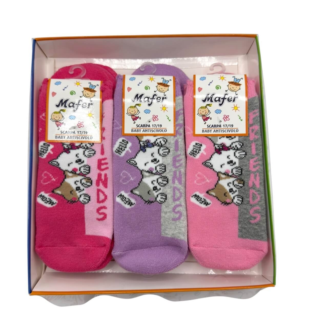 6 Calzini Antiscivolo Caldo Cotone Neonata