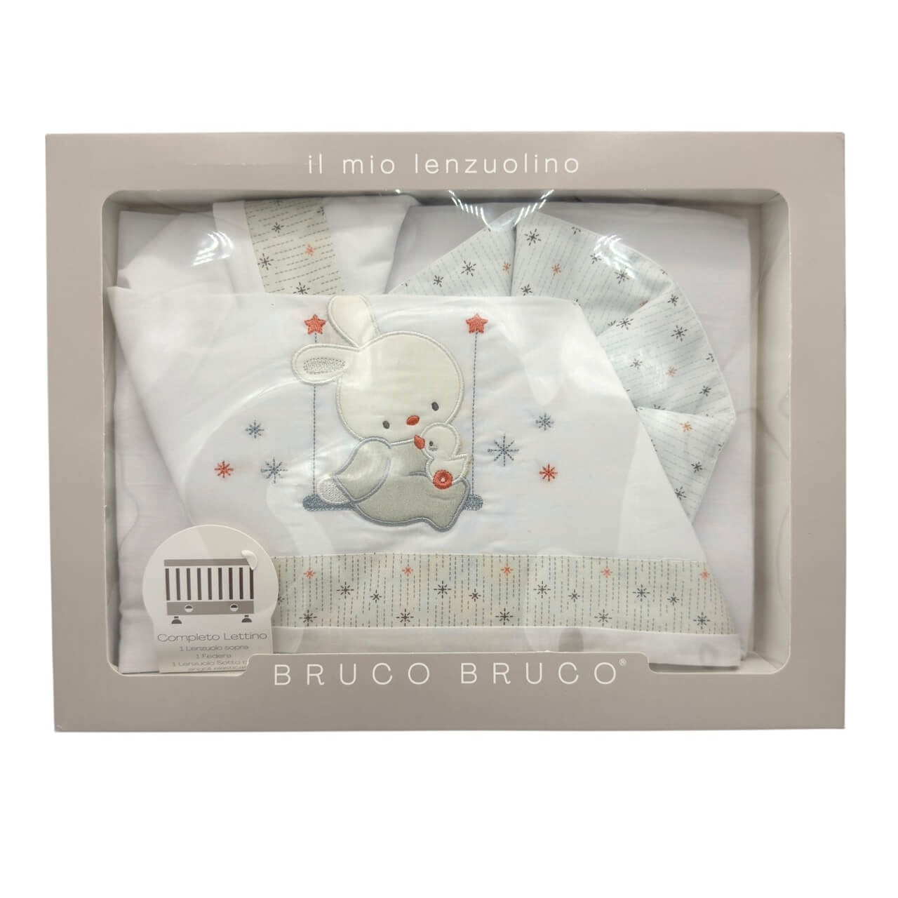 Completo Lettino Bruco Bruco 100% Cotone