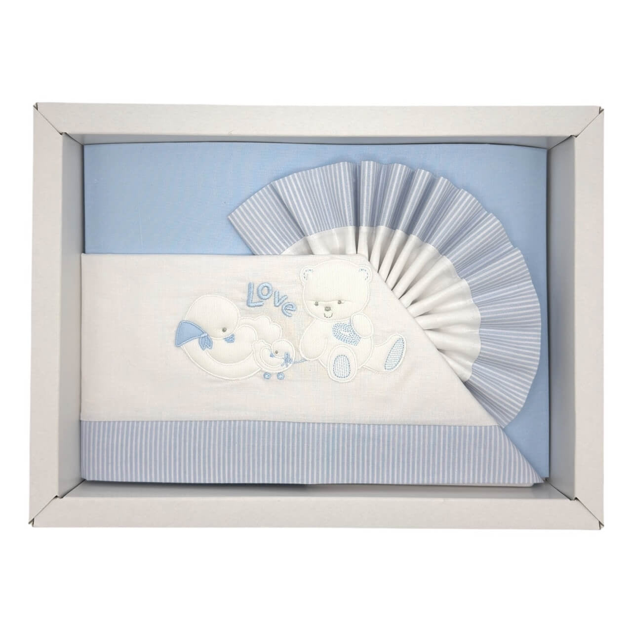 Completo Culla/Lettino Pastello 100% Cotone