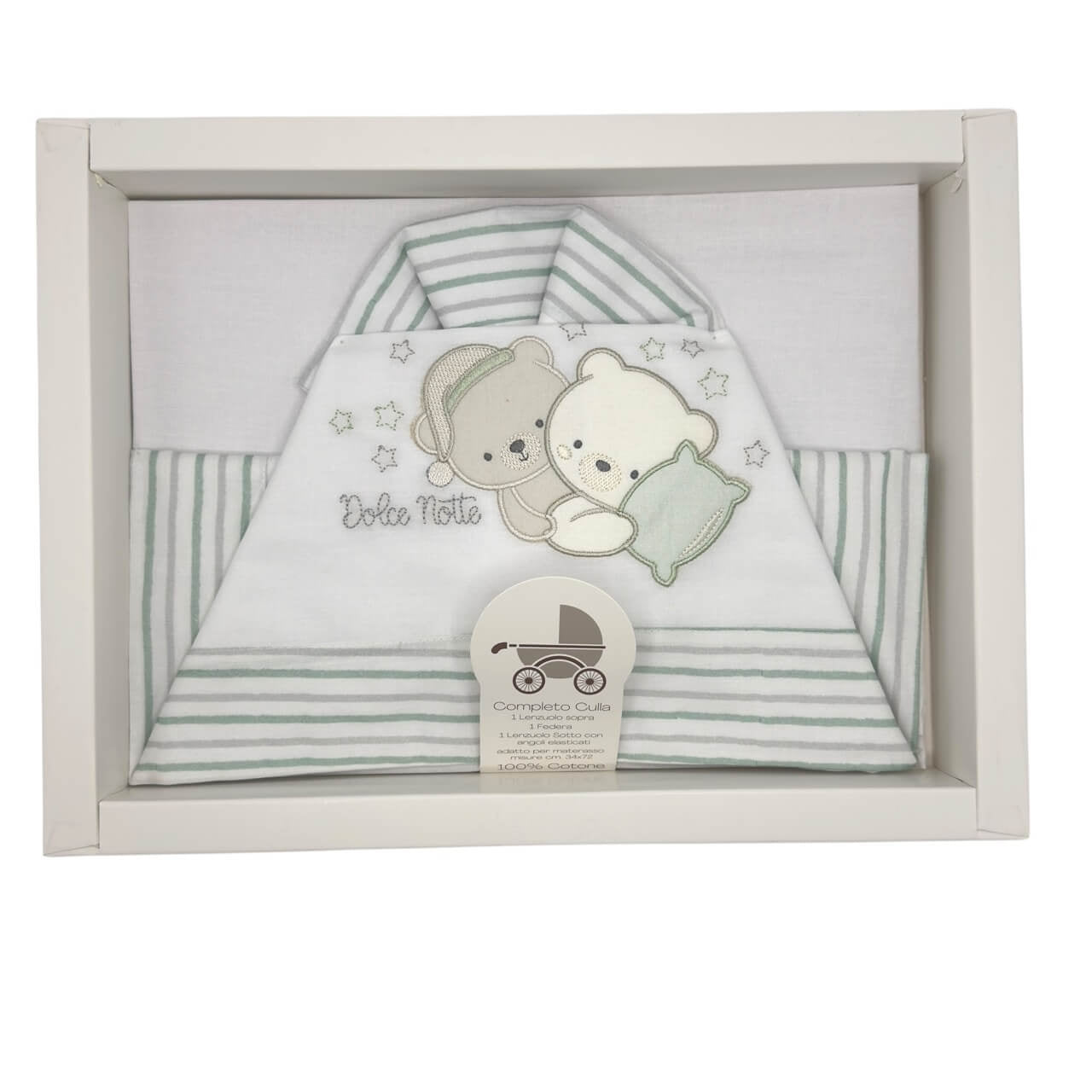 Completo Carrozzina Bruco Bruco 100% Cotone