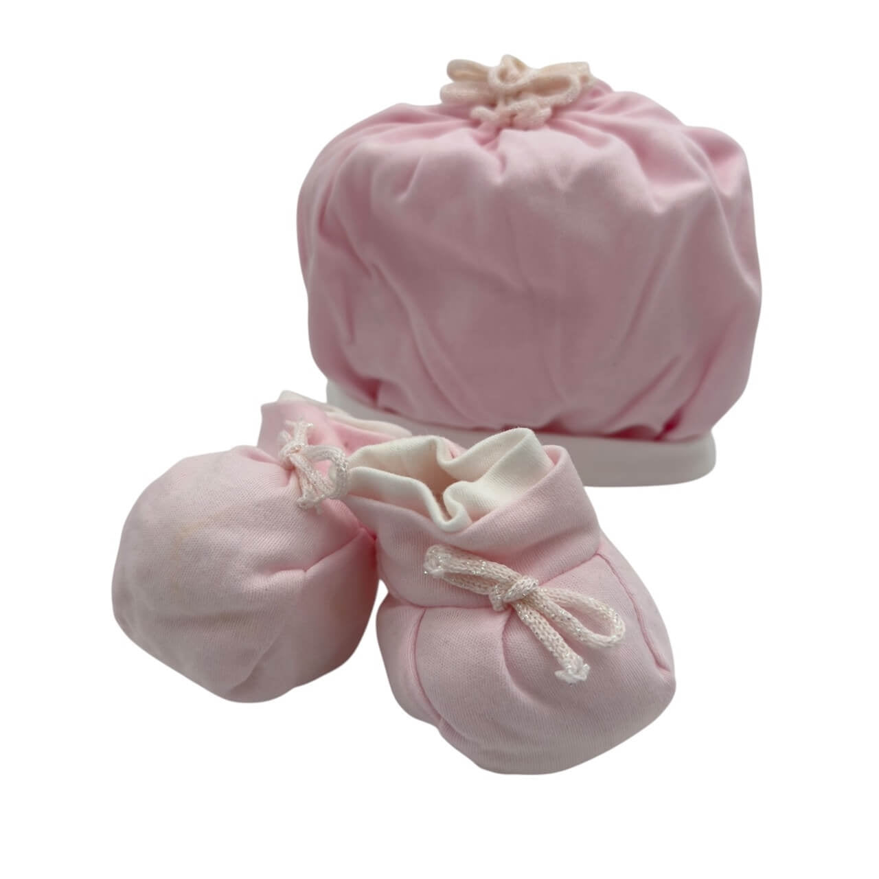 Set Cappello + scarpe Cotone 0/6 Mesi