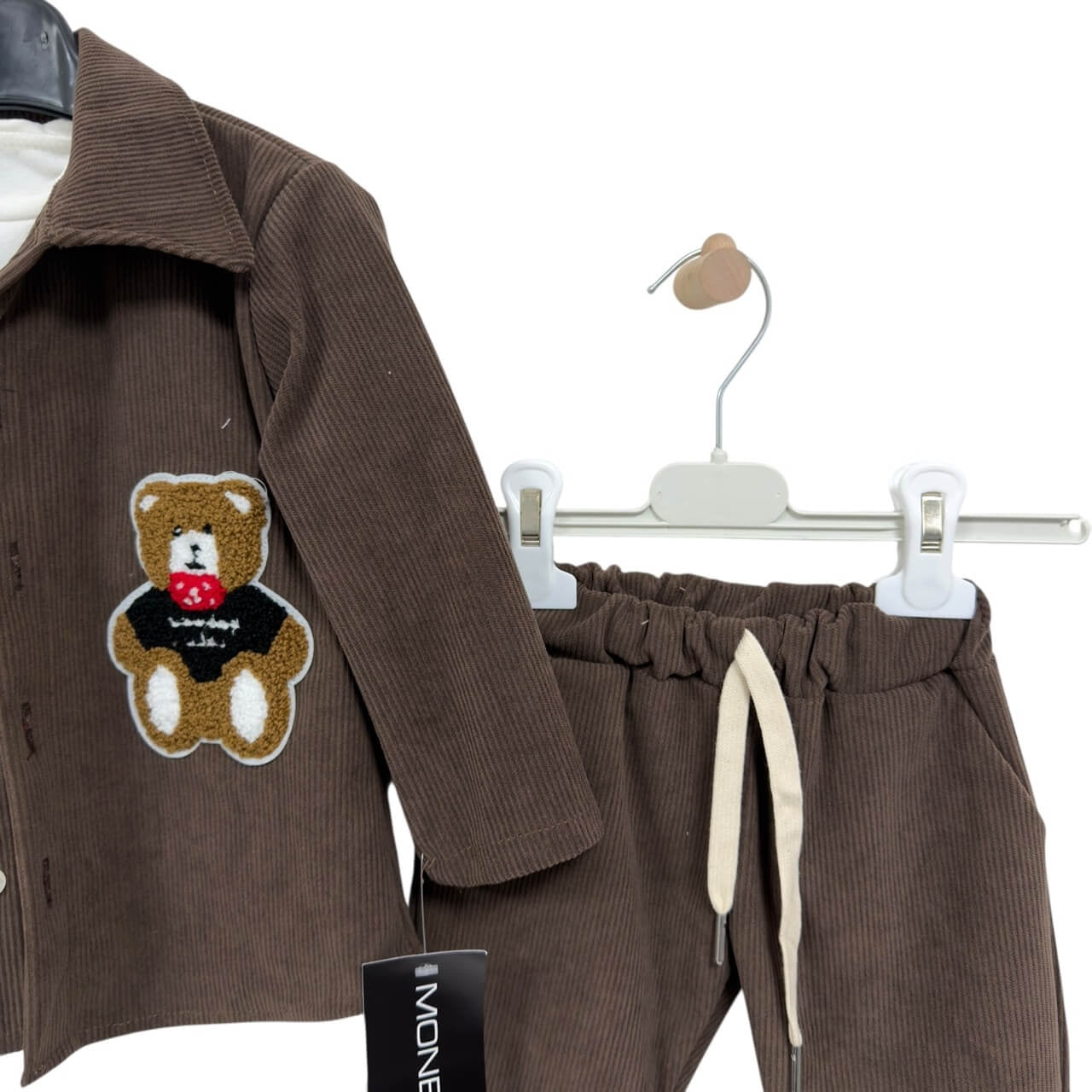 Completo neonato velluto 3 pezzi