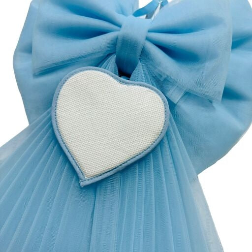 Fiocco/Coccarda in Tulle nascita Da ricamo 40x35 cm