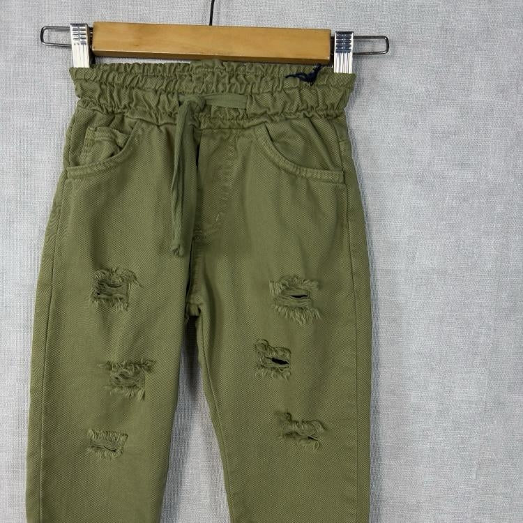 Pantalone In Cotone Con strappi Bimbo