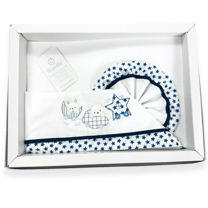 Completo Culla/Lettino Pastello 100% Cotone