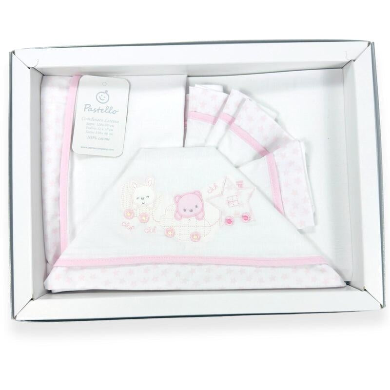 Completo Culla/Lettino Pastello 100% Cotone