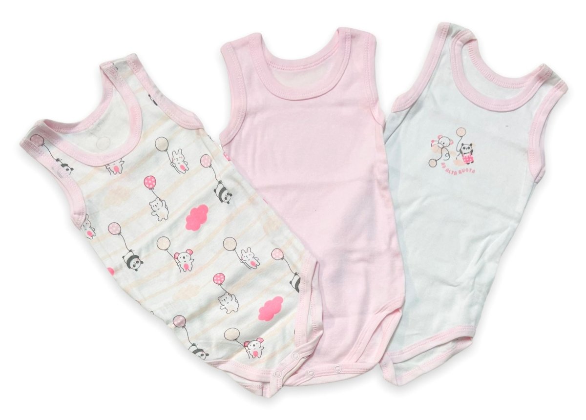 3 Body Canotta 100% Cotone Pastello - Mstore016 - Body Intimi - Pastello