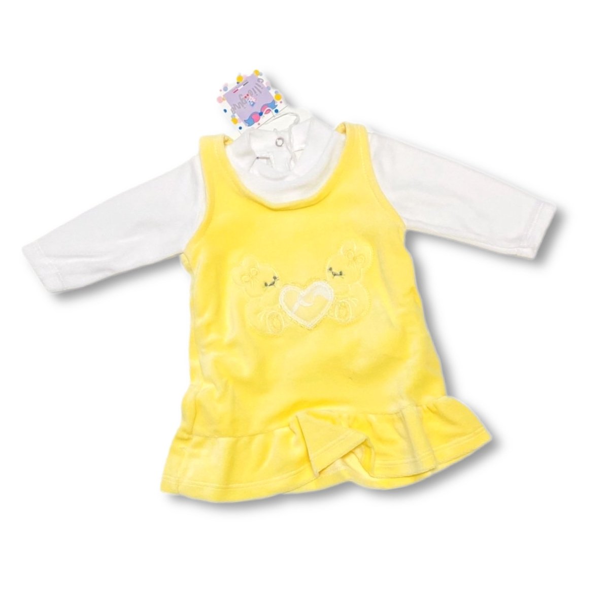 Abitino in ciniglia Ciliegina Made in Italy - Mstore016 - Tutina ciniglia - Ciliegina