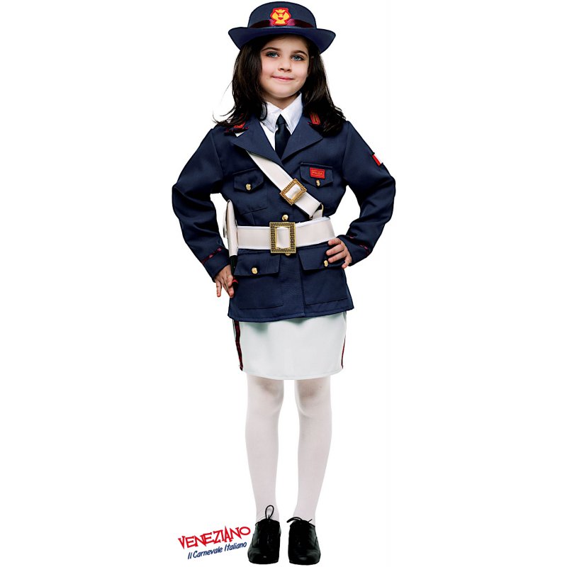 Ciao- Poliziotta Costume Travestimento Bambina, Colore Nero, 7-9 Anni,  61223.L : : Giochi e giocattoli