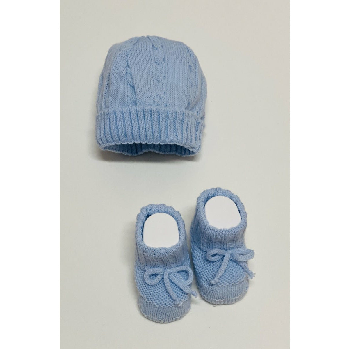Set Cappello+Scarpe in Misto Lana 0/3 Mesi - Mstore016