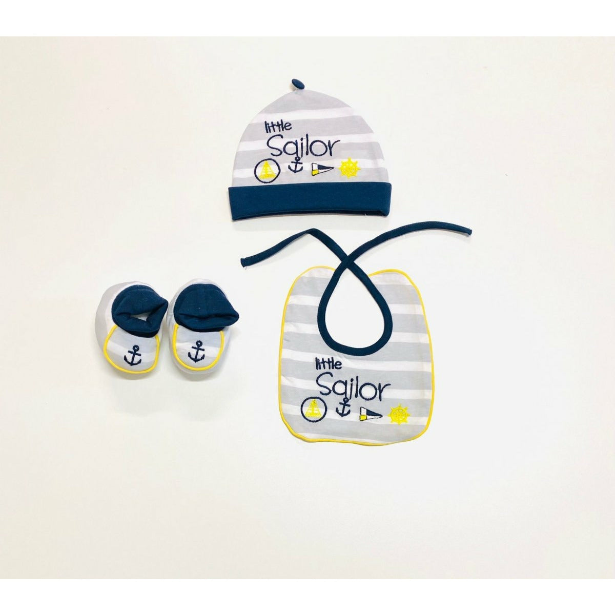 Set Cappello+scarpe+bavetta Bidibimbo 0/3 Mesi - Mstore016