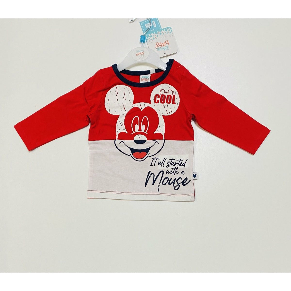 T-shirt neonato Disney 100% Cotone – Mstore016