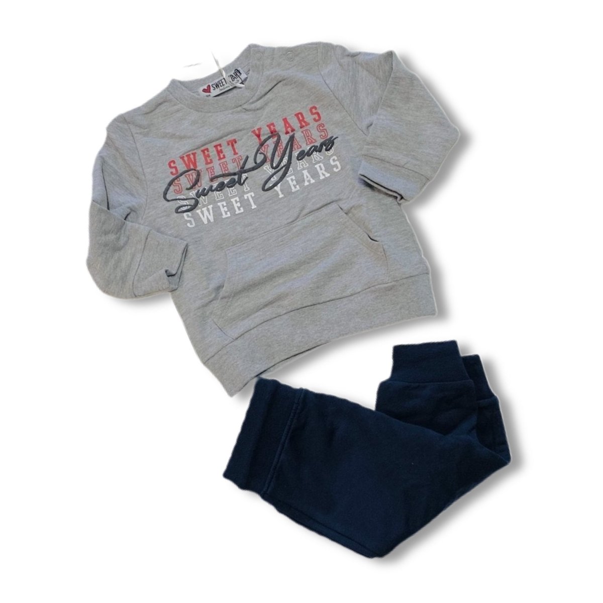 Tuta Felpata Sweet Years 6/36 mesi - Mstore016 - Tuta guru neonato 12/36 mesi - Sweet Years