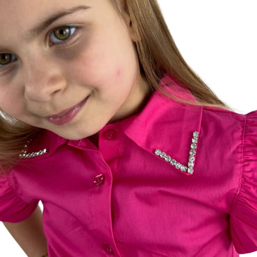 Camicia Bimba Con Perline