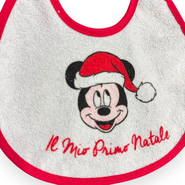 Bavetta Natalizia retro plastificato Mickey Mouse