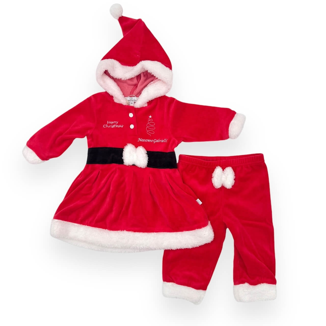 Tutina ciniglia Natalizia Mamma Natale Neonata