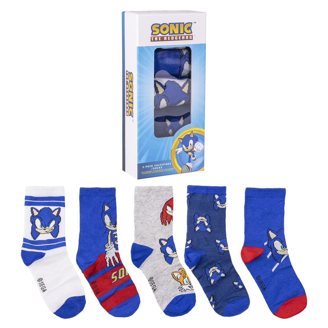 Set calzini 5 pezzi Sonic