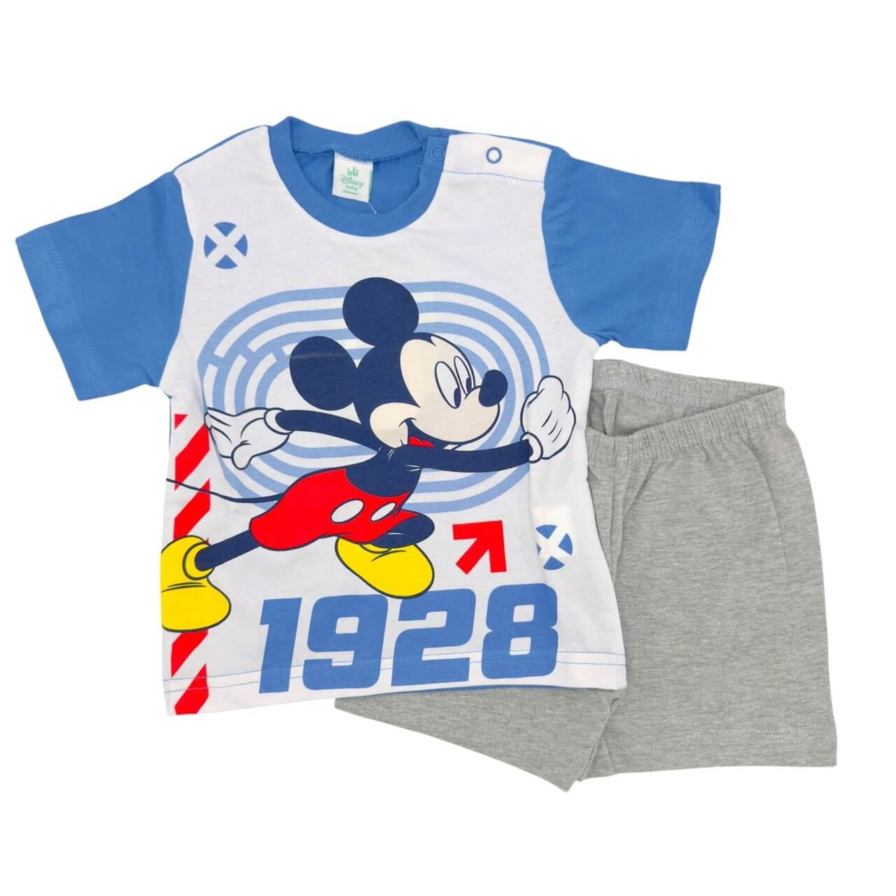 Pigiama Corto in Cotone Disney Mickey Mouse