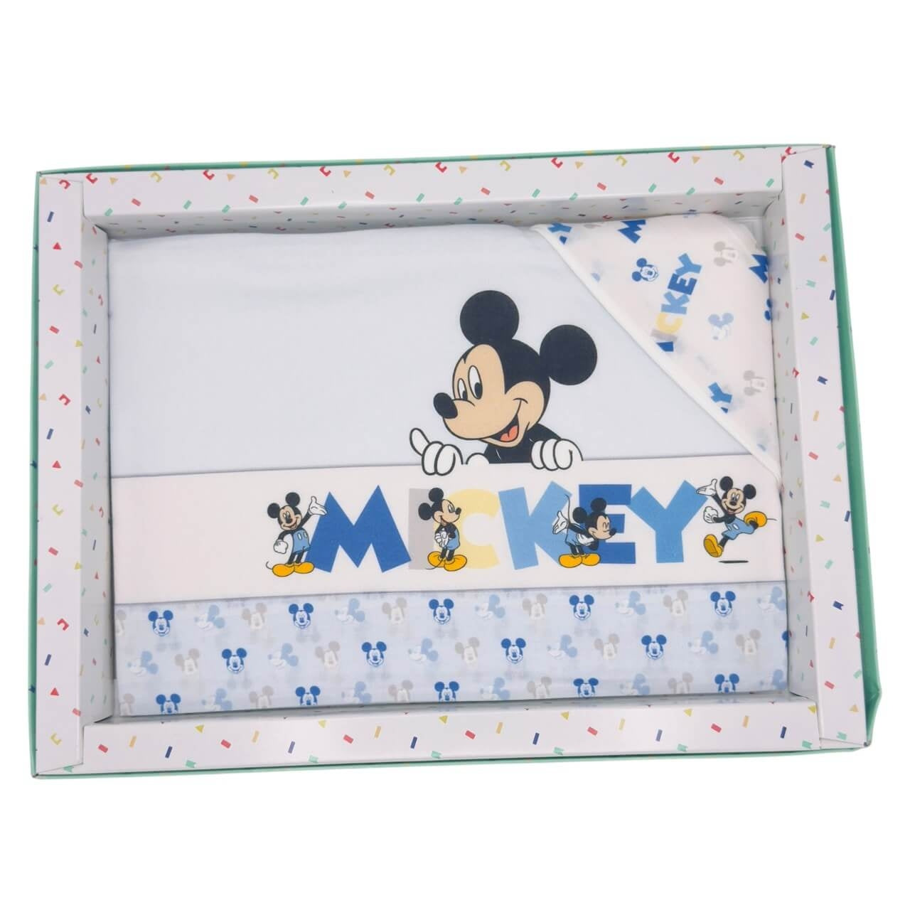 Completo Lettino Mickey Mouse Disney 100% Cotone