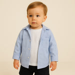 Completo – Camicia a Righe + T-shirt Bianca