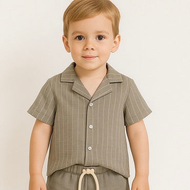 Completo bambino a righe