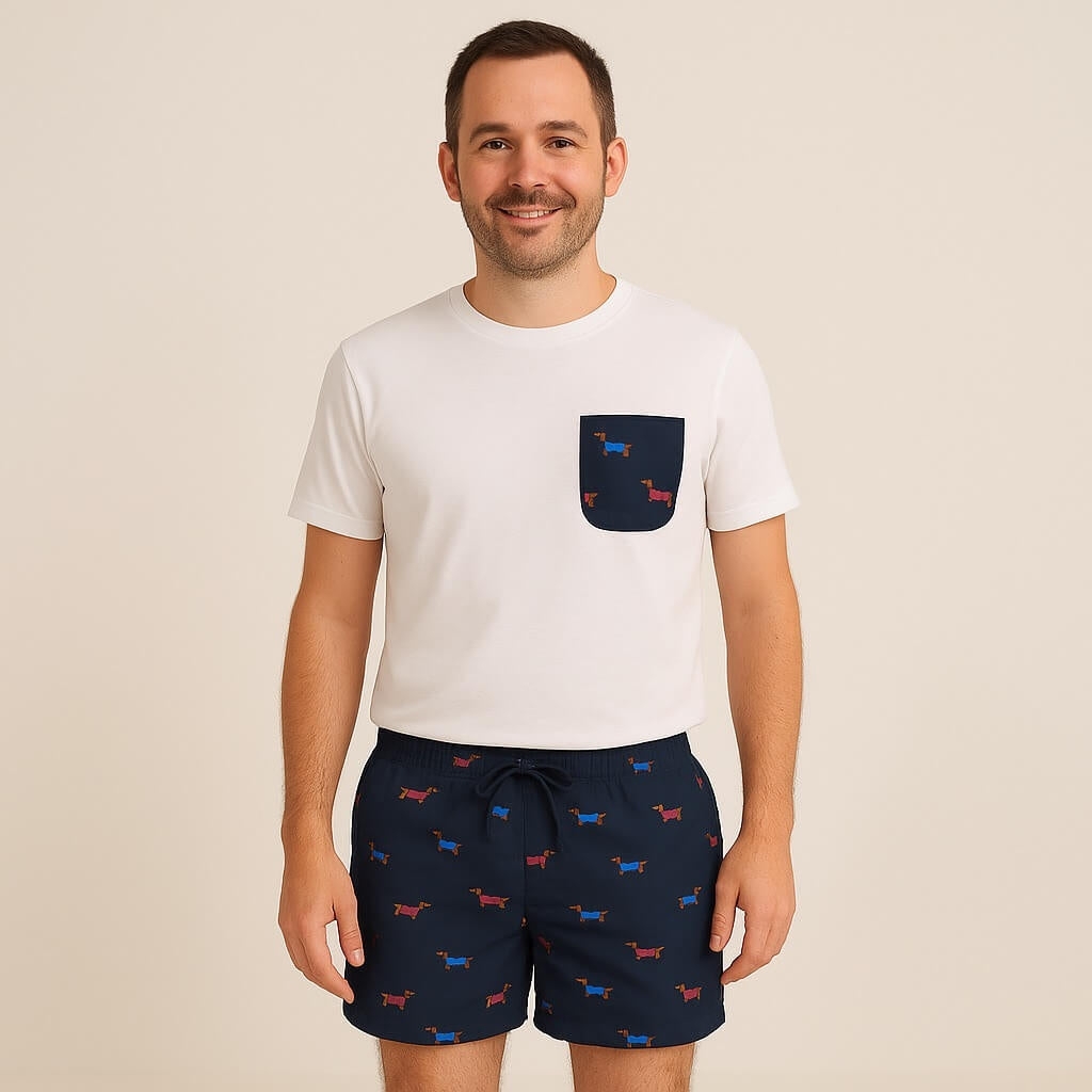 Completo Papà Figlio Costume da Bagno + T-shirt