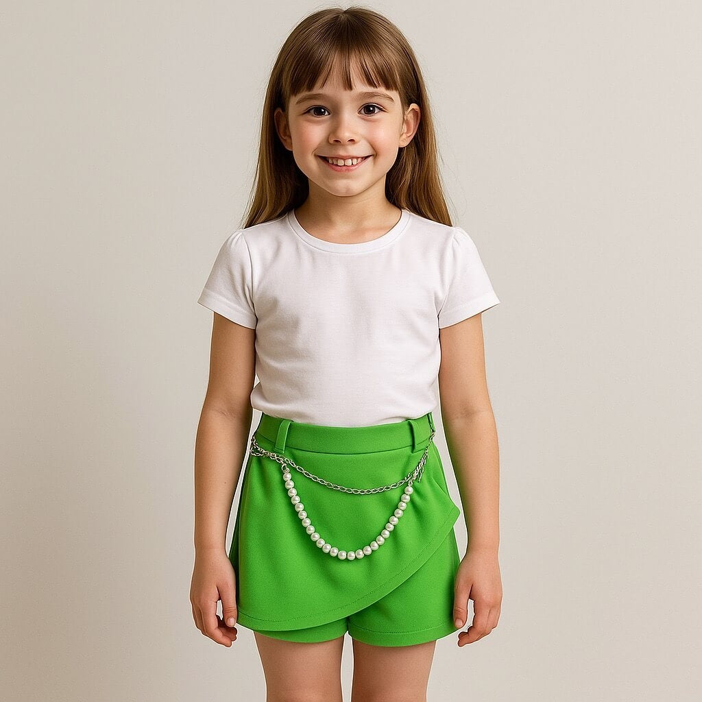 Shorts effetto gonna con Perline
