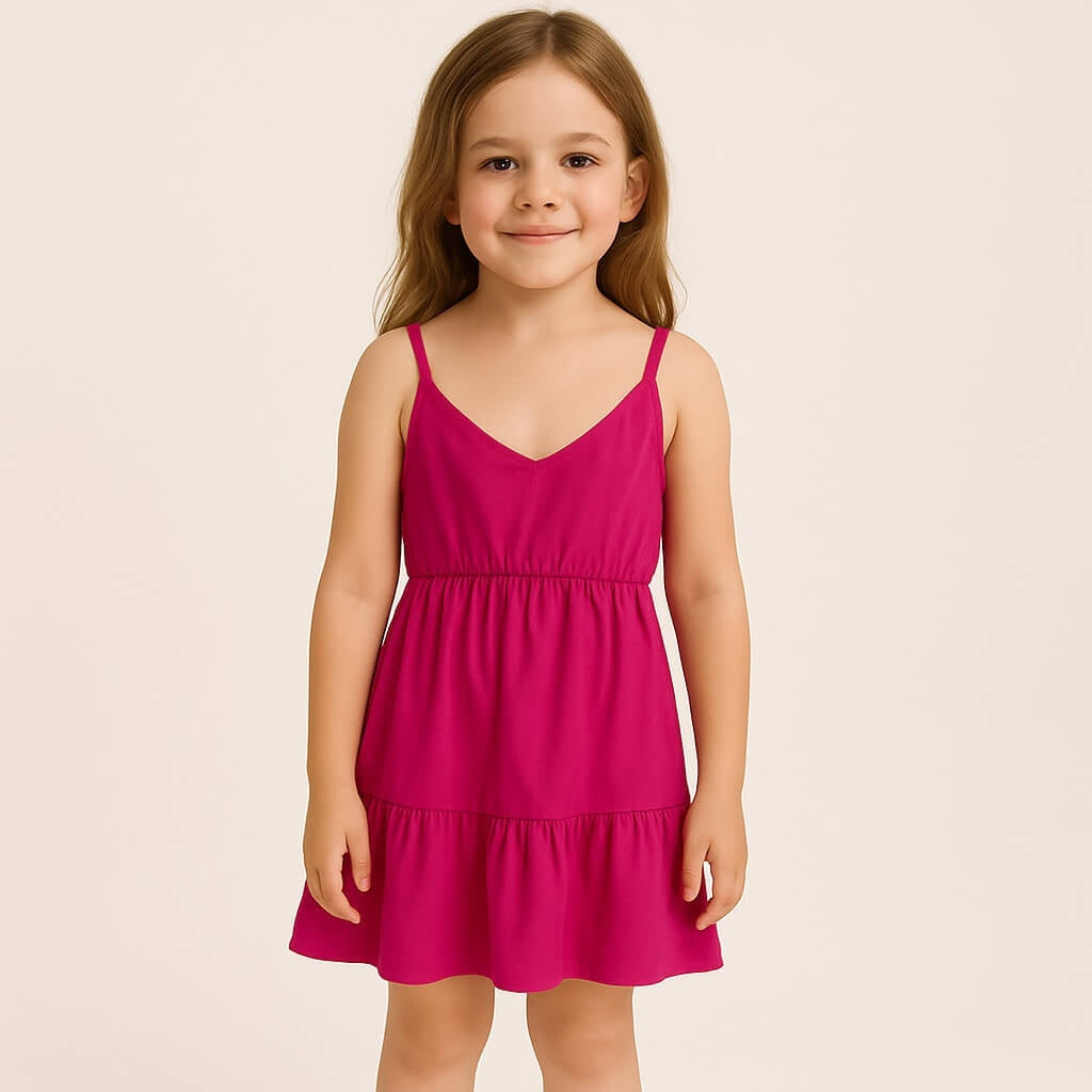 Abito Bambina Spalline Sottili