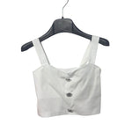Completo Bambina Top con Bottoni e Pantalone