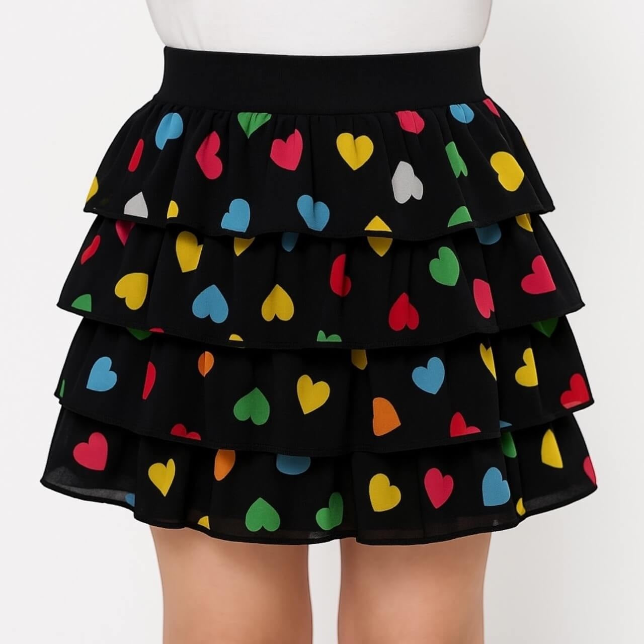 Gonna Bimba con Balze e Fantasia Cuori