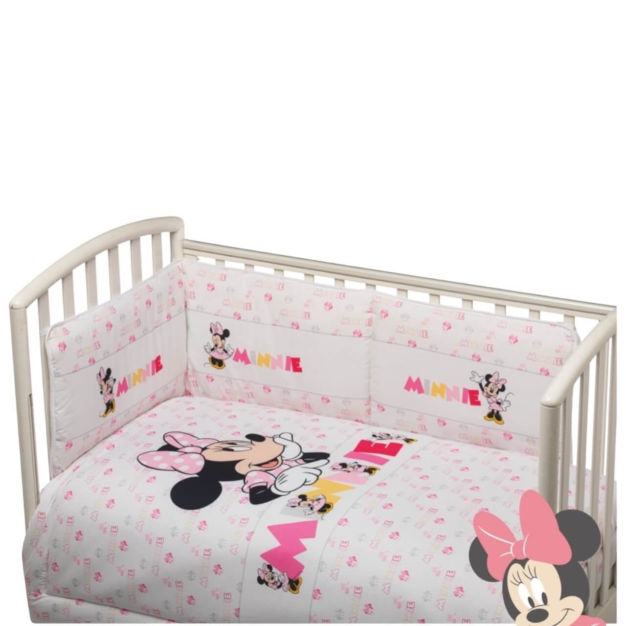 Completo trapunta lettino con paracolpi Microfibra Disney