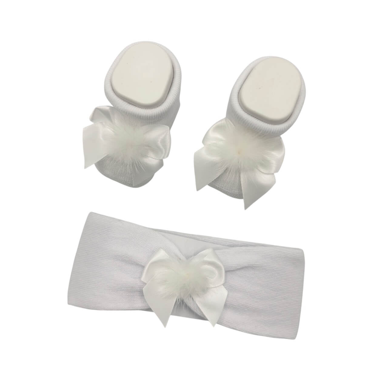 Set fascetta+scarpe in Caldo Cotone