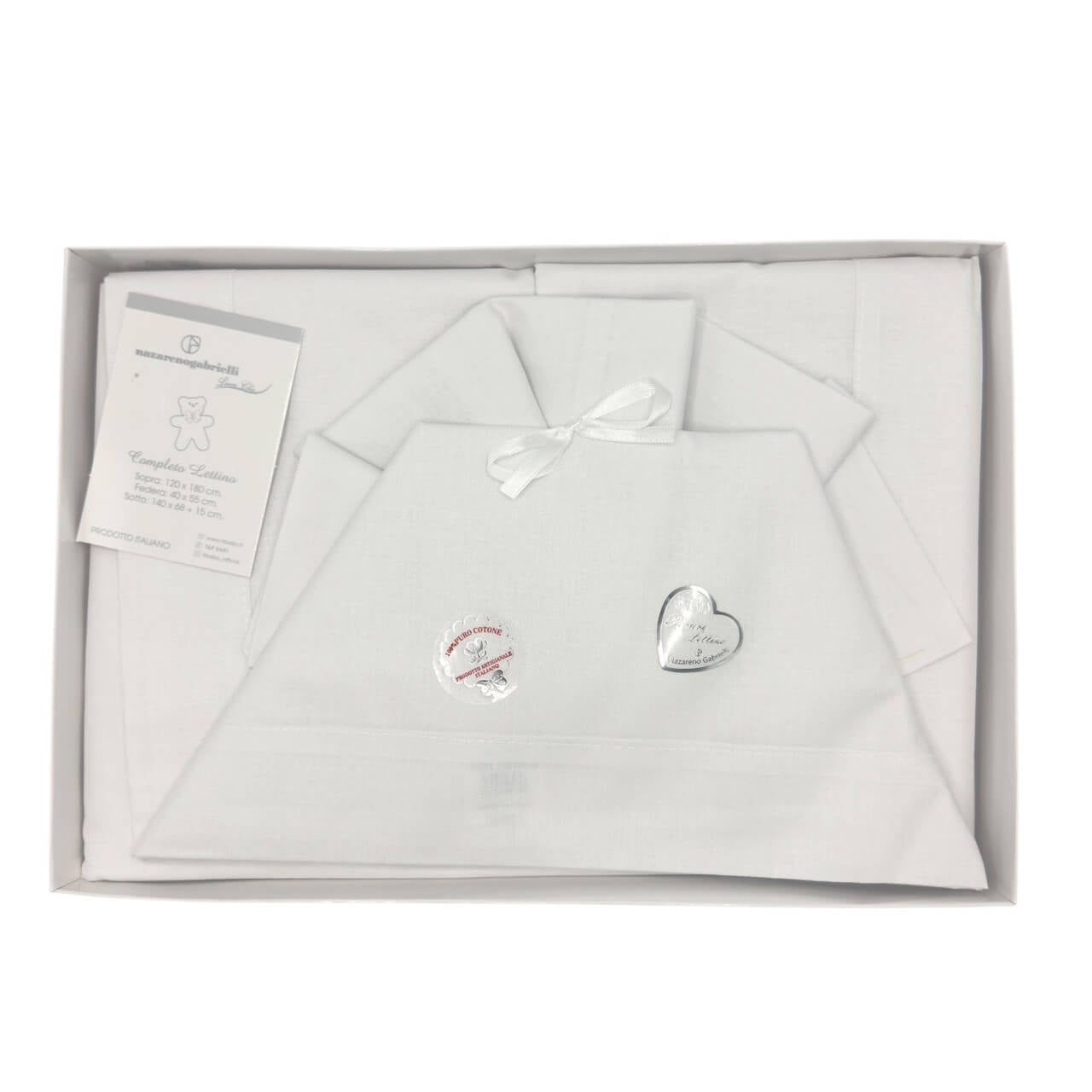 Completo Culla/Lettino da Stampa e Ricamo 100% Cotone