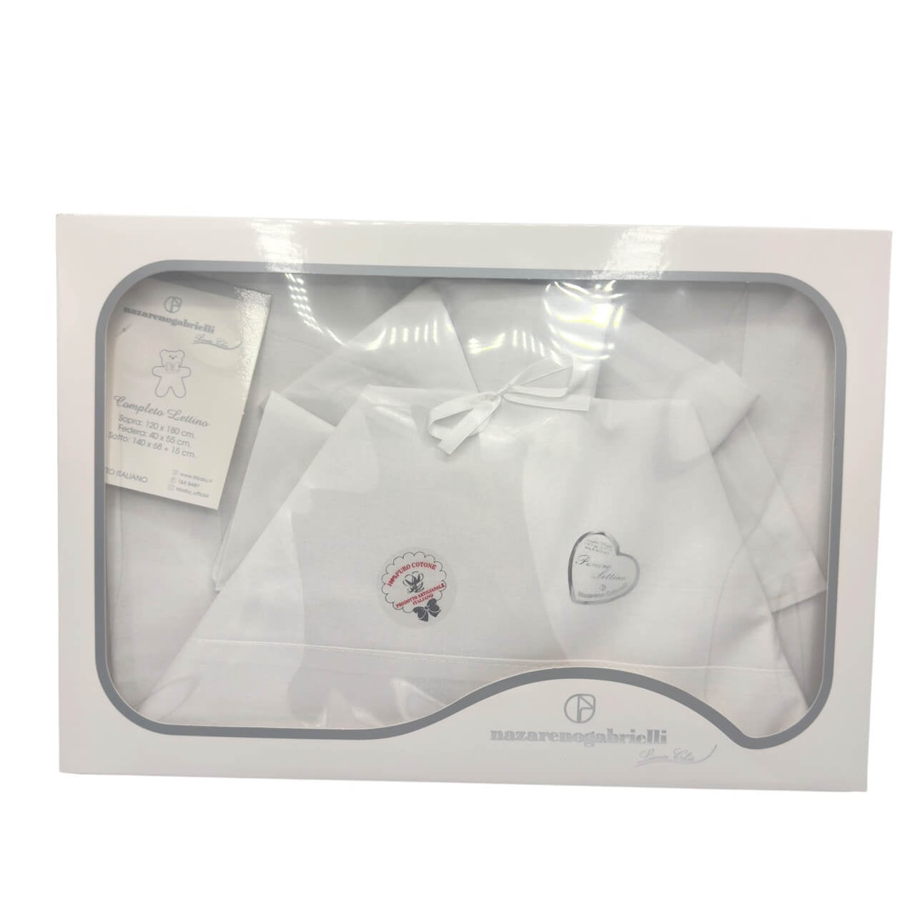 Completo Culla/Lettino da Stampa e Ricamo 100% Cotone