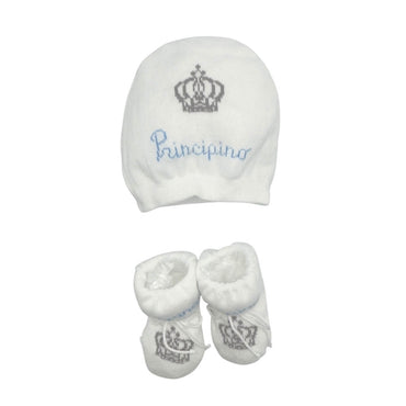 Set Principino Cappello + scarpe in Caldo Cotone 0/6 Mesi