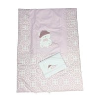Completo trapunta lettino con lenzuola e paracolpi Pastello