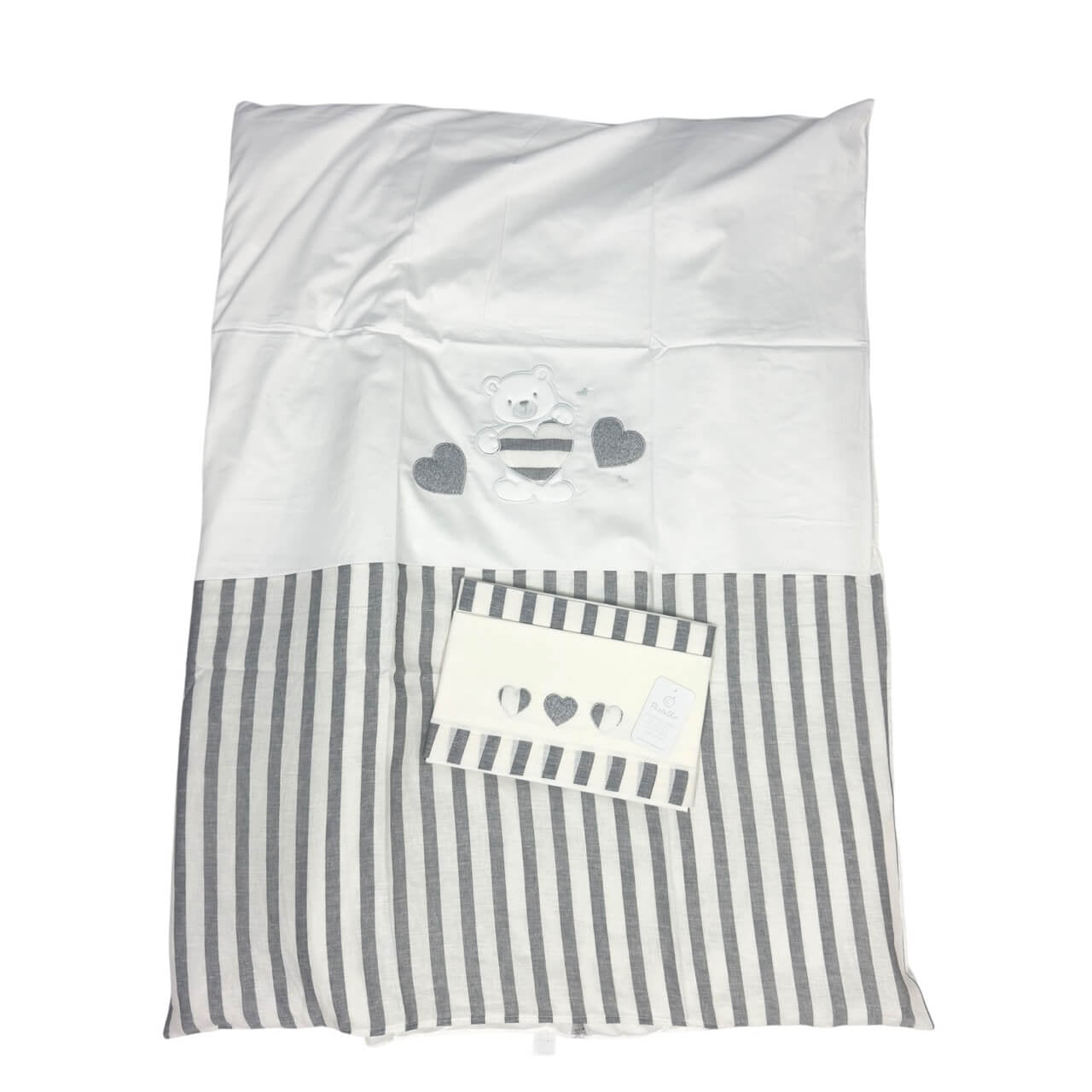 Completo trapunta lettino con lenzuola Pastello