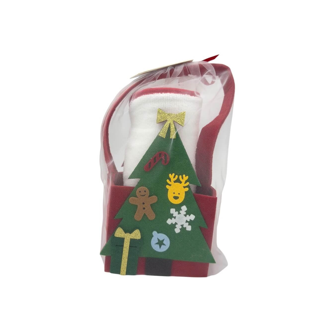 Set Regalo Natale Neonato con Accappatoio Triangolo